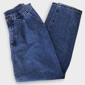 Lee Jeans Womens Sz 32 Waist VTG 80s Pleat Front Barrel Shape Trend High‎ Waist